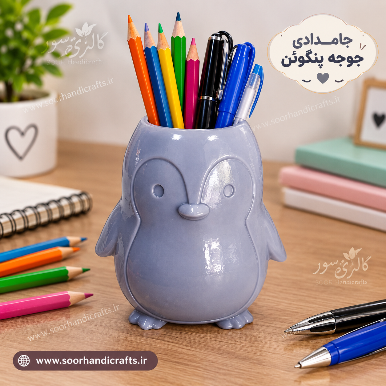 قالب سیلیکونی جا مدادی جوجه پنگوئن